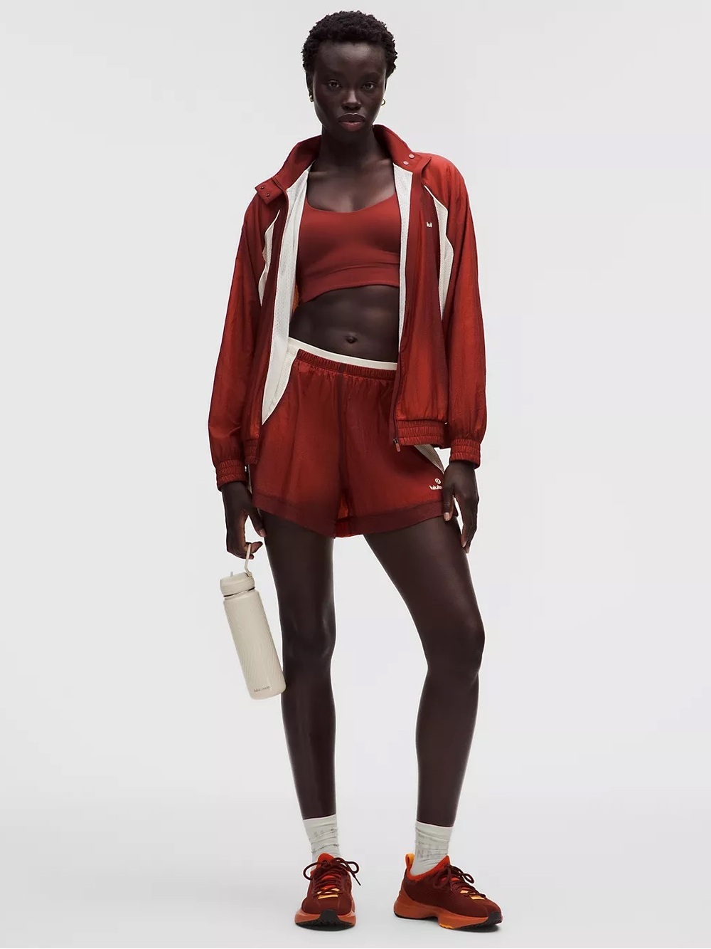 lululemon License to Train Textured High-Rise Short 4” Cranberry Charm Light Ivo